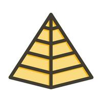 Pyramide Vektor dick Linie gefüllt Farben Symbol zum persönlich und kommerziell verwenden.