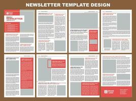 Newsletter Vorlage Design zum Ihre Geschäft vektor