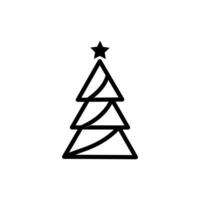 jul träd ikon på en vit bakgrund vektor