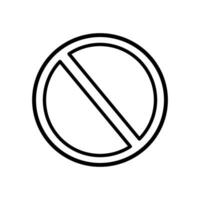 förbjuden tecken ikon på vit bakgrund vektor