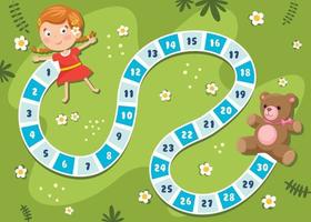 Zahlen Brettspiel Illustration für Kindererziehung children vektor