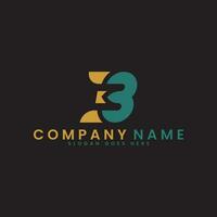 b3 brev logotyp. enkel och modern. lämplig för några industri. vektor