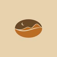 Logo Brief G Berg Kaffee Design, minimal Cafe Logo Vorlage. Vektor Logo