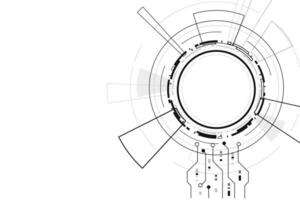 Science-Fiction-futuristische Benutzeroberfläche, hud, abstrakter Hintergrund der Technologie, Vektorillustration. vektor