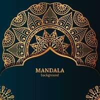 Luxus Mandala mit abstrakt Hintergrund. dekorativ Mandala Design zum Abdeckung, Karte, drucken, Poster, Banner, Broschüre, Einladung. vektor