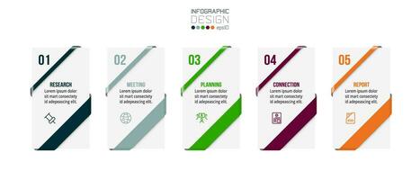 Infografik-Vorlage Geschäftskonzept mit Schritt. vektor