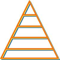 Pyramidendiagramm-Vektorsymbol vektor