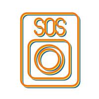 SOS-Vektorsymbol vektor