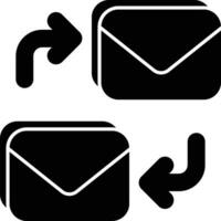 Mail Transfer Glyphe Symbole Design Stil vektor