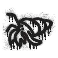 Einsiedler Krabbe Graffiti mit schwarz sprühen Farbe vektor