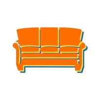 großes Sofa-Vektorsymbol vektor