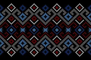 Kreuz Stich bunt geometrisch traditionell ethnisch Muster Ikat nahtlos Muster abstrakt Design zum Stoff drucken Stoff Kleid Teppich Vorhänge und Sarong aztekisch afrikanisch indisch indonesisch vektor