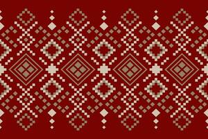 Kreuz Stich bunt geometrisch traditionell ethnisch Muster Ikat nahtlos Muster abstrakt Design zum Stoff drucken Stoff Kleid Teppich Vorhänge und Sarong aztekisch afrikanisch indisch indonesisch vektor