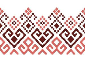 Kreuz Stich bunt geometrisch traditionell ethnisch Muster Ikat nahtlos Muster abstrakt Design zum Stoff drucken Stoff Kleid Teppich Vorhänge und Sarong aztekisch afrikanisch indisch indonesisch vektor