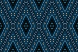 Kreuz Stich bunt geometrisch traditionell ethnisch Muster Ikat nahtlos Muster abstrakt Design zum Stoff drucken Stoff Kleid Teppich Vorhänge und Sarong aztekisch afrikanisch indisch indonesisch vektor