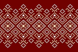 Kreuz Stich bunt geometrisch traditionell ethnisch Muster Ikat nahtlos Muster abstrakt Design zum Stoff drucken Stoff Kleid Teppich Vorhänge und Sarong aztekisch afrikanisch indisch indonesisch vektor