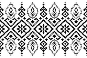 Kreuz Stich bunt geometrisch traditionell ethnisch Muster Ikat nahtlos Muster abstrakt Design zum Stoff drucken Stoff Kleid Teppich Vorhänge und Sarong aztekisch afrikanisch indisch indonesisch vektor