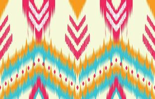 ethnisch abstrakt Ikat Kunst. aztekisch Ornament drucken. geometrisch ethnisch Muster nahtlos Farbe orientalisch. Design zum Hintergrund ,Vorhang, Teppich, Hintergrund, Kleidung, Verpackung, Batik, Vektor Illustration.