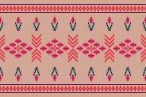 abstrakt ethnisch aztekisch geometrisch Muster Design zum hintergrund.ethnisch Ikat geometrisch Muster zum beschwingt Farbe.bunt geometrisch Stickerei zum Textilien, Stoff, Kleidung, Hintergrund, Batik, Strickwaren vektor