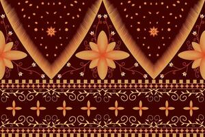 ethnisch aztekisch geometrisch Muster zum beschwingt Farbe.bunt geometrisch Stickerei zum Textilien, Stoff, Kleidung, Hintergrund, Batik, Strickwaren vektor