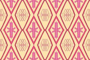 aztekisch geometrisch Muster zum beschwingt Farbe.Damast Stil Muster zum Textil- und Dekoration.ethnisch abstrakt ikat.nahtlos Muster im Stammesangehöriger aztekisch Boho Vektor Design.