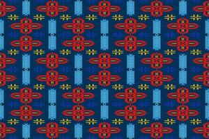 ethnisch aztekisch geometrisch Muster zum beschwingt Farbe.bunt geometrisch Stickerei zum Textilien, Stoff, Kleidung, Hintergrund, Batik, Strickwaren vektor