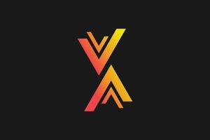 Brief x Logo Design mit zum Initiale Ihre Geschäft vektor