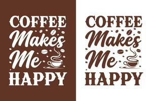 Kaffee T-Shirt Design, Kaffee Tee vektor