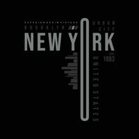 Neu York Stadt Beschriftung Typografie Vektor, abstrakt Grafik, Illustration, zum drucken t Hemd vektor