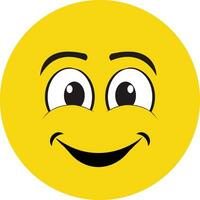 Gelb lächelnd Emoji Vektor