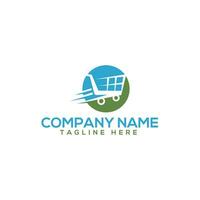 Einkaufen Wagen Logo, elektronisch Handel, Geschäft Logo vektor
