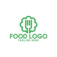modern mat företag logotyp design mall. Hem tillverkad mat logotyp mall. vektor