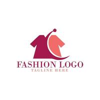 Frauen Mode Kleid oder Kleidung Silhouette Logo Design. vektor