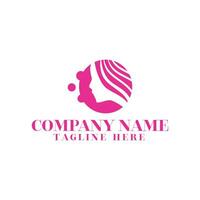 kvinna logotyp med modern linje konst stil för skönhet salong och företag vektor