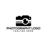 minimalistisch einfach modern Kamera Fotografie Logo Design Vektor