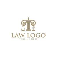 advokat logotyp med kreativ element stil premie vektor