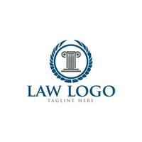 Gesetz Feste Vektor Konzept Logo Design Vorlage