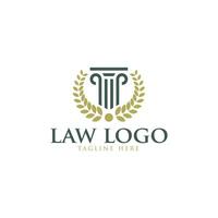 ein Gesetz Feste mit Säule Logo Symbol Vektor Vorlage
