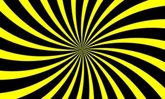 Gelb und schwarz Sternenexplosion, radial, ausstrahlen Linien Sunburst Muster, Vektor Illustration