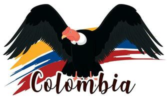 isoliert kolumbianisch Kondor Tier Kolumbien Vektor