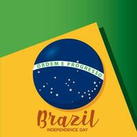färgad oberoende av Brasilien september 7 affisch vektor
