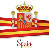 Spanien Hintergrund mit es ist Flagge und Schild Vektor