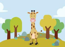 Vektor Giraffe im das Park