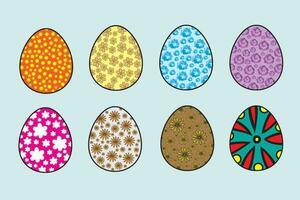 påsk ägg med blommig mönster. vektor illustration för din design.