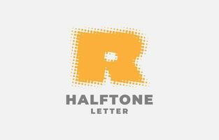 Brief r Halbton Vektor Logo Design