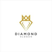 kreativ diamant begrepp logotyp design mall vektor