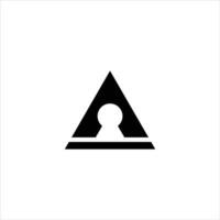 Pyramide Vektor Symbol, Dreieck Symbol. einfach, eben Design zum Netz oder Handy, Mobiltelefon App