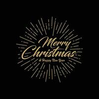 glad jul och Lycklig ny år vektor text calligraphic text design kort.