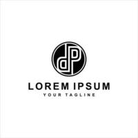 första dp pd brev logotyp design vektor mall. monogram och kreativ alfabet d p brev ikon illustration