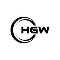 hgw brev logotyp design, inspiration för en unik identitet. modern elegans och kreativ design. vattenmärke din Framgång med de slående detta logotyp. vektor